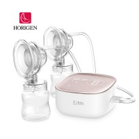 Horigen semi-lying pumping electric double breast pumps bpa free silicone breast milk pump